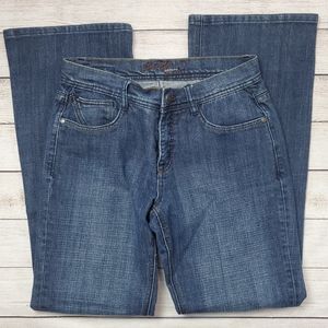 Foster Jeans Co. Wide/bootcut dark wash jeans 4